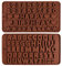 2 Stück Silikon-Schokoladenform Buchstaben und Zahlen - Silikon Alphabet Form mit Schokoladenbuchstaben und Zahlenformen Fondantform zum Backen und Eiswürfelschalen