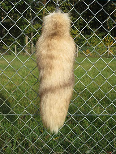 Felltrade Echter Tierschwanz Fuchsschwanz Schlüsselanhänger Keyring Anhänger 25 cm / 45 cm (Hellbraun (45 cm))