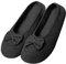 Solshine Women's Cotton Memory Foam Ballerina House Shoes Slippers T002 Black M/4-5UK