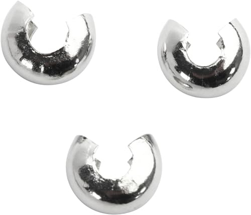 Cache-noeud - Perles à écraser - Argenté - 5 mm - 50 pcs
