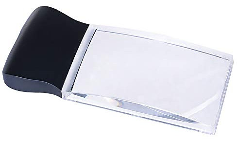 Rechteckige Leselupe, große Vollseiten-Lupe, Handlupe mit hellem LED-Licht für Senioren, Sehschwäche, Bücher, Karte, Hobbys (2X)