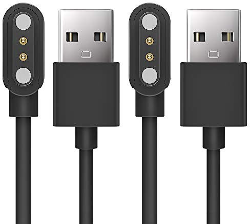 TUSITA [2-PACK Magnetic Charger Compatible with YAMAY SW023 Willful SW021 SW025 Letsfit ID206 ID205L ID205U ID205S ID216 Umidigi Uwatch 3S 3 2S 2 - USB Charging Cable 3.3ft - Smartwatch Accessories