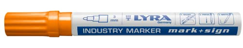 LYRA Industriemarker Lackmarker fein 1–4mm orange 1 Stk. | permanent, schnell trocknende Tinte