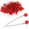 com-four® 150x Streudeko, dekorative Zweige mit Beeren, Dekozweige zum Streuen als Bastelbedarf, verschönert Geschenke und Potpourris (150 Stück - rote Beeren)