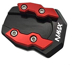 LongGreat Motorrad Stützfuß Fußpolster Seitenständer Verlängerung Ständer Pad Für Yamaha NMAX N-MAX 2015-2021 (Rot)