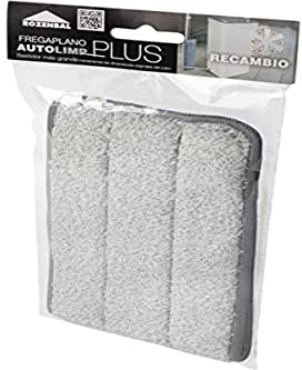 ROZENBAL Recambio-fregado Plano Auto-limpiable Plus, Gris, 7x5x15cm (KER026)