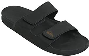 Quiksilver Herren Rivi Leather Double Adjust Sandale, Anthrazit, 44 EU