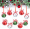Naler 24 Stück Glöckchen Weihnachtsbaumschmuck Schellen Glocke für Weihnachten Weihnachtsbaum Deko - 4 cm, Rot/Weiß/Grün