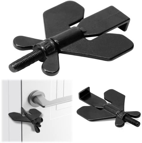 2 cerraduras de puerta portátiles, cerradura de puerta, cerradura de seguridad para el hogar, cerraduras de bloqueo de viaje para seguridad adicional y privacidad, dispositivos de seguridad de