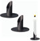2 Stück Kerzenständer, 2,5cm Schwarz Kerzenständer, Candlelight Dinner Kerzenhalter, für Wohn, Esszimmer und Schlafzimmerdekoration Kamindekoration