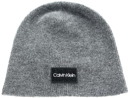 Calvin Klein Classic Wool No Fold Beanie Grey Fog