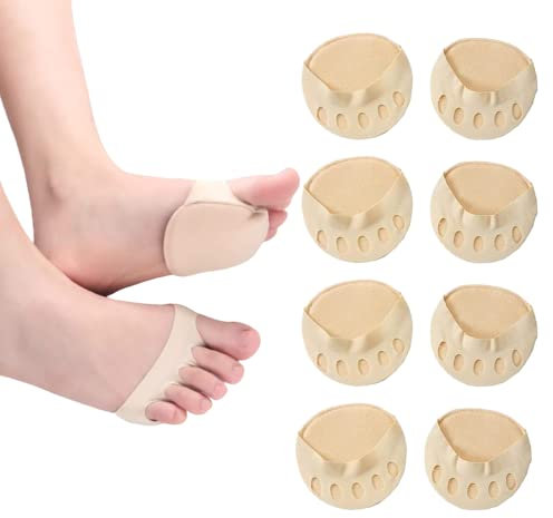 4 Paar Ballenpolster für High Heels, Weiche Einlagen zur Druckentlastung, Bequeme Fußkissen für Damenschuhe, Ideal bei langem Stehen, Atmungsaktive Polster für Arbeit und Alltag