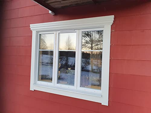 Schwedenhaus-Design -Holzprofil - Fensterverzierung - Fußleiste - 38x155mm - Länge 235cm - Allmogelist (181)