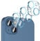 IOPYKKOA [Paquete de 3 Protector de Lente de cámara Compatible con iPhone 13/13 Mini Vidrio Templado [Case Friendly] [Resistente a los rasguños] [Fácil instalación] - Blue Circle Lens