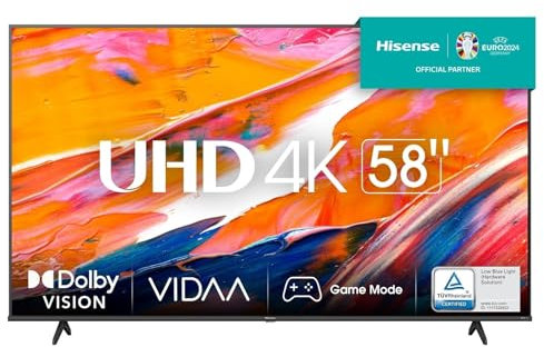 Hisense 58 UHD 4K 2023 58A6K, Smart TV VIDAA U6, Dolby Vision, HDR 10+, Game Mode, Alexa Built-in, Tuner DVB-T2/S2 HEVC 10, lativù 4K