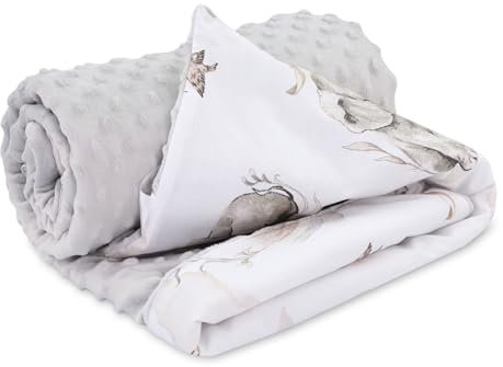 Babydecke Kuscheldecke Baby Decke Sommerdecke mit Plüschstoff 75x100 cm - Kinderdecke Kinderwagen Blanket Babydecken Kinderwagendecke und Erstausstattung für Neugeborene und Kinder