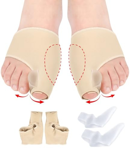 Vinmooog Hallux Valgus Korrektur hallux valgus schiene Set zehenspreizer,ballenzehen korrektur hallux valgus bandage zehentrenner hallux valgus korrektur schiene mit integrierten Silikongel-Polster