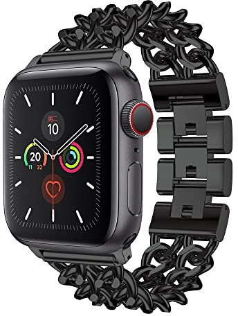 Bracciale di Ricambio Glitter Compatibile con Apple Watch 42mm, Brillantini Cinturino per orologio in acciaio Compatibile con iWatch 42mm 44mm 45mm 46mm Ultra 49mm Series SE/11/10/9/8/7/6/5/4/3/2/1