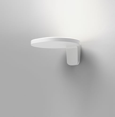 Flos Oplight Wandleuchte LED 16W 1325 lm 2700K Textured White, dimmbare Design Wandlampe mit indirektem Licht, Aluminium Leuchte für Innenbereich
