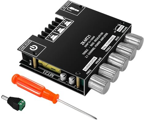 Bluetooth Verstärker Modul, 2.1 Audio Amplifier Board, Audio Verstärker Modul Mini Digital Tuner Endstufe Verstärker Für Lautsprecher Bluetooth 5.0 Für Home Outdoor Desktop Regallautsprecher/Subwoofer