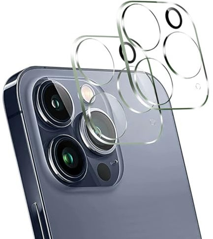Kafeiya 2 Stück Kamera Schutzfolie,Kameraschutz für iPhone 15 Pro/iPhone 15 Pro Max,9H Panzer Schutz Glas,Ultra Klar Kamera Schutzfolie,Anti- Kratzer,Bläschenfrei,Einfache Installation