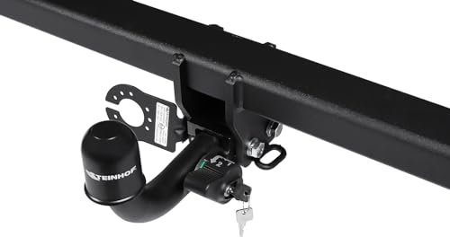 STEINHOF Gancio di traino estraibile compatibile con Nissan Juke F15 I 12.2010-06.2014 + kit elettrico 13-poli specifico