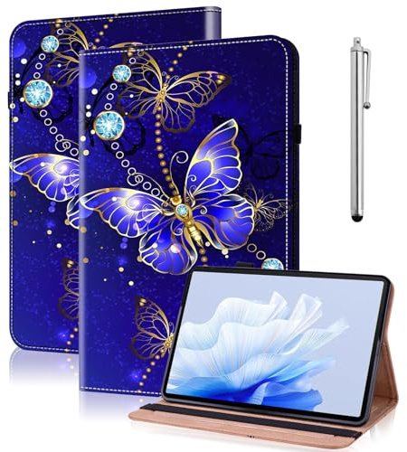 TUOLISG Hülle für Samsung Galaxy Tab A 10.1 2019 T510/ T515,PU Leder Flip Case Brieftasche Stifthalter Tablet Schutzhülle für Samsung Galaxy Tab A T510/ T515 10.1 Zoll 2019 -Schmetterling