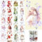 WakiHong 4 Rolls Washi Klebeband Set Transparente Aufkleber Wasserdichte Kunst Mode Mädchen PET Washi Tapes Washi Tape Set für Scrapbooking,Bullet Tagebuch,Geschenkverpackung,Urlaubsdekoration.