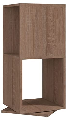 Kangmusi Drehregal Sonoma-Eiche 34,5x34,5x75,5 cm Holzwerkstoff,339560