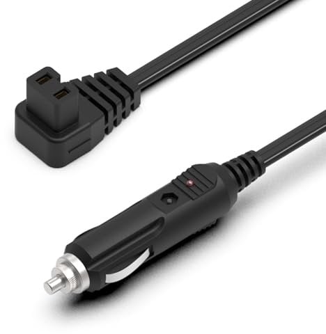 Hafiuege 5m 12V/24V Kühlbox Auto Kabel, für Autokühlschrank Kühlbox Kompressor Dometic, Alpicool, ARB, Waeco CF CDF, ICECO, Setpower, Zigarettenanzünder Adapterkabel Schwarz mit Lndikator