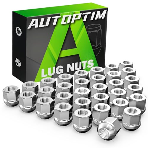 AUTOPTIM 9/16–18 Radmuttern mit offenem Ende, Ersatz 2002–2010 Dodge Ram 1500, Ram 2500 3500, 2005–2011 Dakota, 2004–2009 Durango Aftermarket-Rad, silber-chrom, 32 Stück, Eichelwölbung, rostfreie