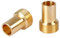 2 x Monobloc Flexible Tap Tails Connectors Adaptors 1/2 x 15mm Pipe