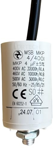 CONDENSATEUR 4µF à CÂBLE - Ø 30mm x 48mm - FABRIQUÉ EN EUROPE