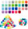 Acidea 90pcs Hexagon Silicone Beads - 14mm, 30 Colors, Keychain & Jewelry Making Kit