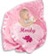 GUIRONG Babydecke Personalisiert,Personalisierte Decke Baby, Junge, MäDchen,Kinderdecke Mit Namen,Personalisierte Babygeschenke,Personalisierte Bedruckte Babydecke, Rosa und Blaue Babydecke