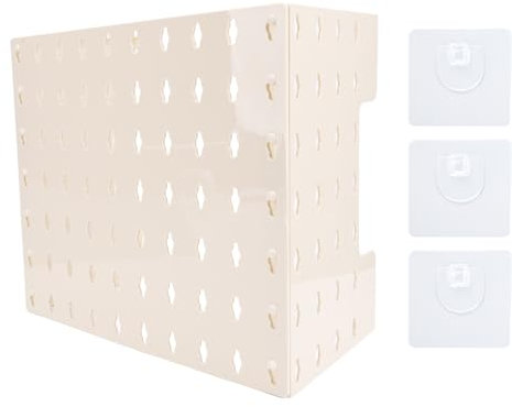 aqxreight Tablero Perforado, Pantalla Montada en la Pared, Estante de Almacenamiento Multifunción, Cubierta de Tubería para Calentador de Agua a Gas con Almohadillas Adhesivas, Cubierta