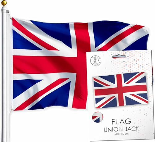 Carpeta Flagge * United Kingdom * mit Messingösen | 90 x 150cm, wetterfeste Fahne für Fahnenmast oder Aufhängen, 100% Polyester | Nationalflagge Länderflaggen Dekoration, Farbe: Großbritannien