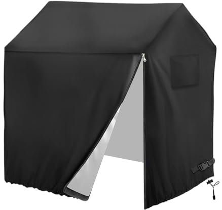 Nybhyjka Waterproof Cover for Playhouse, Black Protective Cover for Playhouse, Dustproof Sun Protection, Multifunctional Outdoor Play Supplies for Backyard