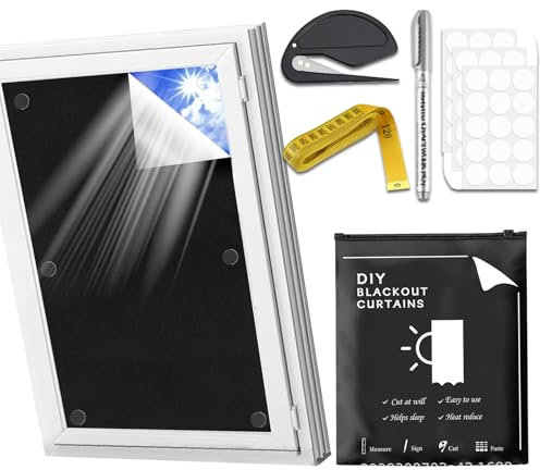 140 x 150 cm - Store occultant pour fenêtre de toit - Sans perçage - Protection solaire - Sans perçage - Store occultant amovible - Pour chambre à coucher, salon - Protection contre la chaleur et