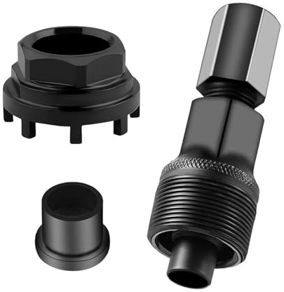 Kurbelabzieher Fahrrad 42mm Tretlager Werkzeug, 8-Zahn Lockring Tool Set | Universell kompatibel mit ISIS, 8-Schlitz-Innenlagerschalen – ideal für MTB, Rennrad & Fitnessrad Wartung