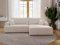 GRAINGOLD California Ecksofa mit Schlaffunktion & Bettkasten 270x165 cm, L-Form Sofa mit Stauraum, Schlafcouch für Wohnzimmer, Velour, 3-Sitzer Eckcouch, Modernes Design (Creme, Rechts)
