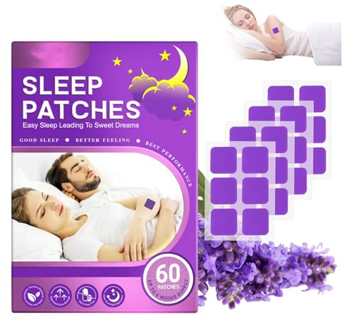 60 Stück Schlaf Patches,Schlafpflaster Zum Durchschlafen,Sleep Patch Super,Ganz Natürliche Tiefschlafpflaster Verbesserte,Pflaster Durchschlafen Erwachsene,Schlaftabs Schlafhilfe für Männer und Frau