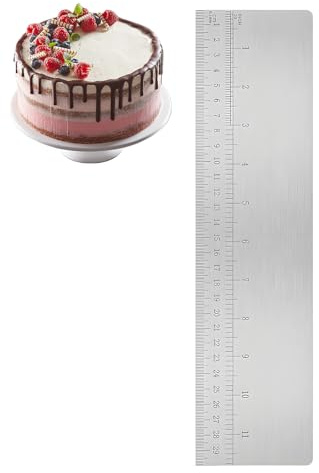 Cake Scraper Buttercream Smoother, Cake Smoother for Buttercream with Scale 12 Inch Bench Scraper, Icing Smoother Tool for Cream Baking Spatula Decorating Tools