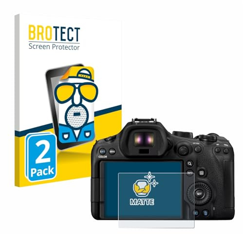 BROTECT Schutzfolie für Canon EOS R6 Mark III | 2 Stück Entspiegelnder Displayschutz Made in Germany Matte Displayschutz-Folie Anti-Reflex Anti-Fingerprint Einfache Montage