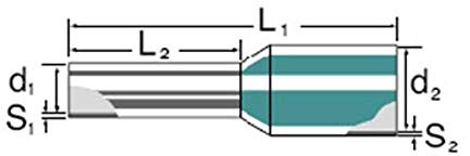 Weidmüller 9019040000 Aderendhülse 0.75 mm² Teilisoliert Grau 500 St.