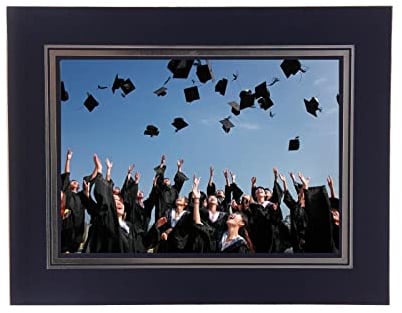 Kenro Black Cardboard Strut Mount Photo Frame 6x4 Inch 10x15cm Presentation with Silver Border Pack of 10