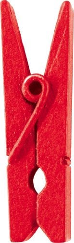 24 Mini Pinces en Bois - Rouge