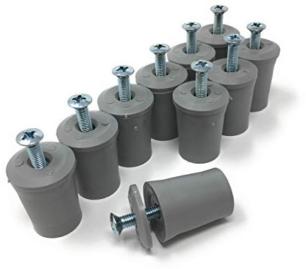 Jkhandel Butée tampon pour volets roulants et stores gris 30 mm avec disque et vis