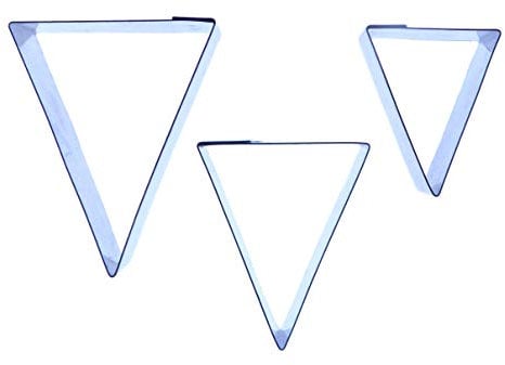 Bunting Cutter Set - Stainless Steel Sugarcraft Cutters - Set of Three Cutters 36x30mm, 30x25mm and 24x20mm - Cutter Company - Sugarcraft, Cake Decorating, Polymer and Precious Metal Clay