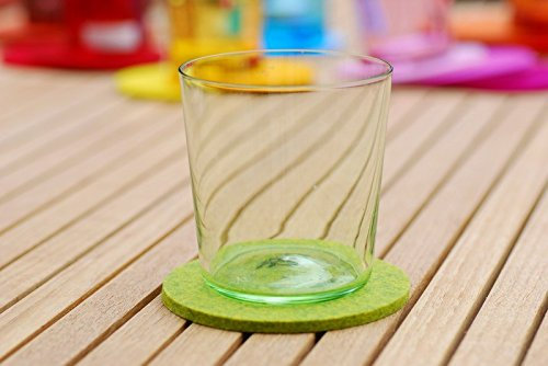 Daff Filz Filzscheibe 10 cm rund, Untersetzer aus Filz moos meliert